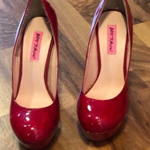 Betsey Johnson Red Shoes -New